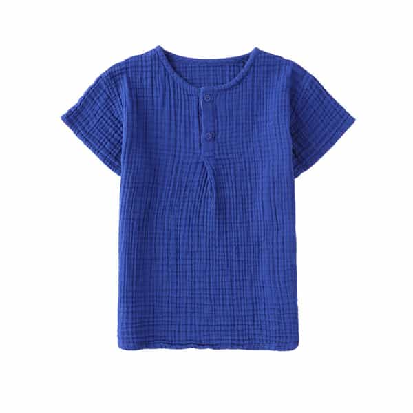 クレープガーゼキッズボタンＴシャツ 110cm 120cm