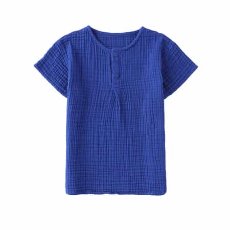 クレープガーゼキッズボタンＴシャツ 110cm 120cm