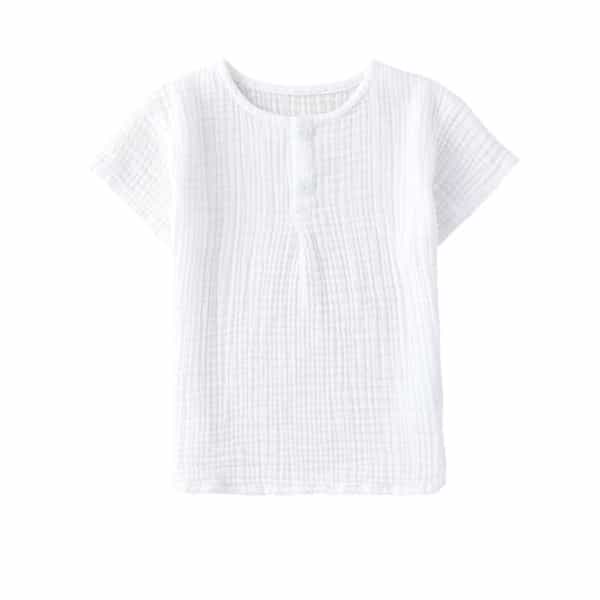 クレープガーゼキッズボタンＴシャツ 110cm 120cm