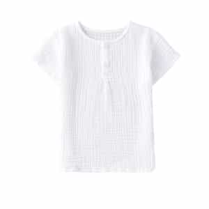 クレープガーゼキッズボタンＴシャツ 110cm 120cm