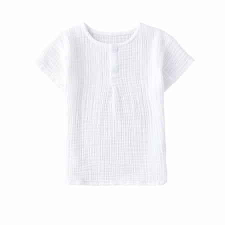 クレープガーゼキッズボタンＴシャツ 130cm 140cm