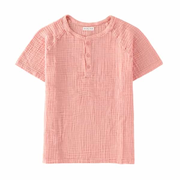 クレープガーゼメンズヘンリーネックＴシャツ