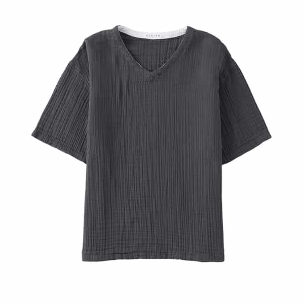 Nike フェデラーVネック Tシャツ グレー クレープガーゼ メンズ VネックTシャツ（RTS78636）-UCHINO