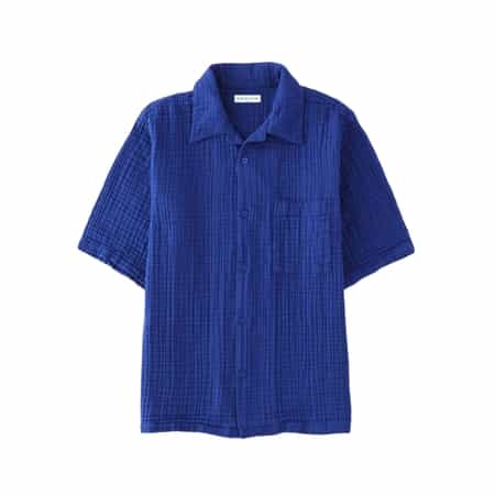 クレープガーゼ メンズ 開襟シャツ（RTS90637）-UCHINO-men（メンズ 