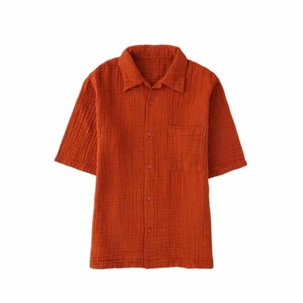 クレープガーゼ メンズ 開襟シャツ（RTS90637）-UCHINO-men（メンズ）-UCHINO Online Shop