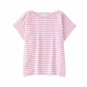 マシュマロガーゼ ボーダーTシャツ（RTS95320）-UCHINO-women