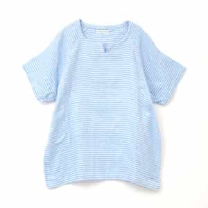 マシュマロガーゼ　ボーダーメンズＴシャツ