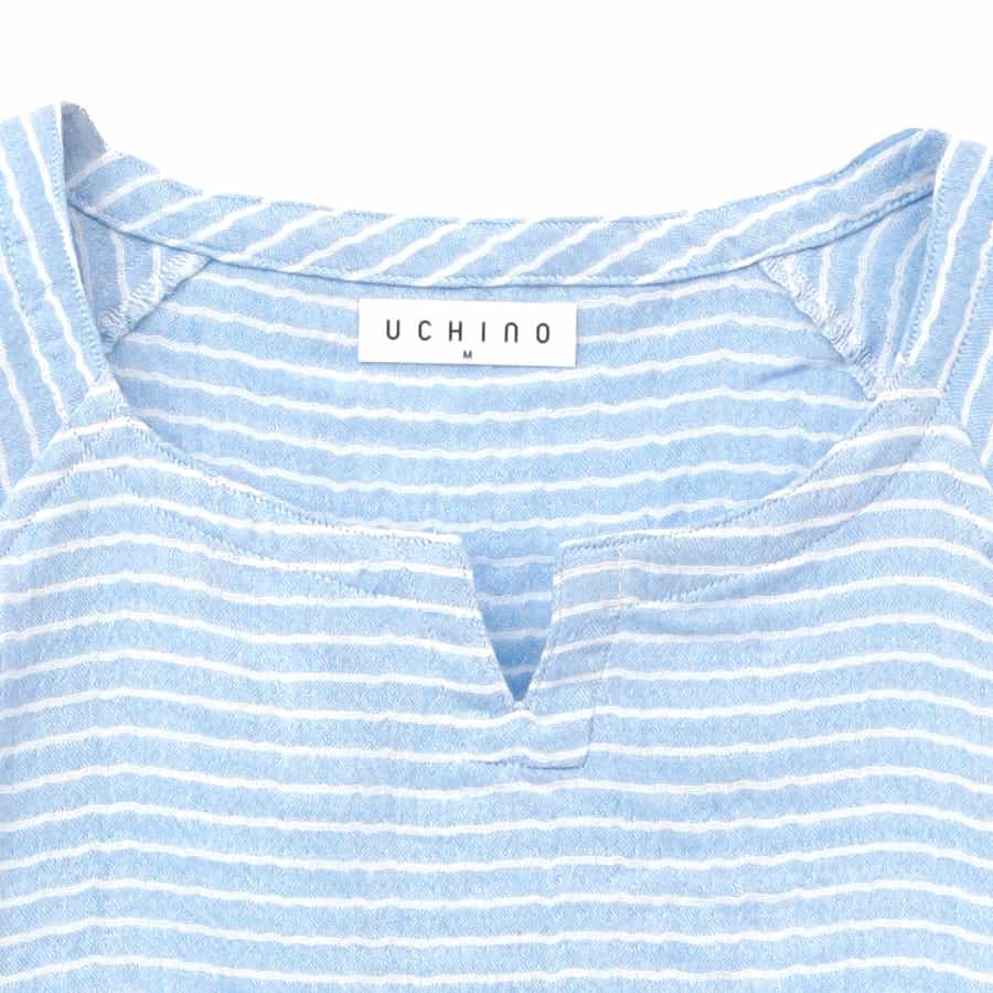 マシュマロガーゼ ボーダーメンズTシャツ（RTS95395）-UCHINO-men