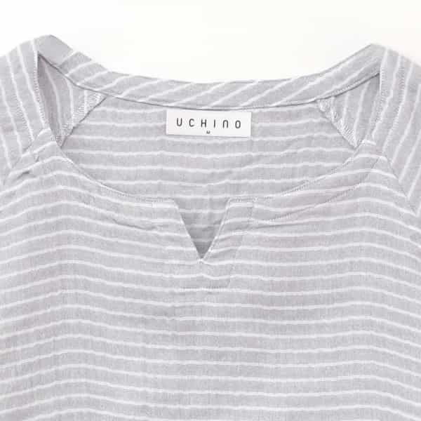 マシュマロガーゼ　ボーダーメンズＴシャツ