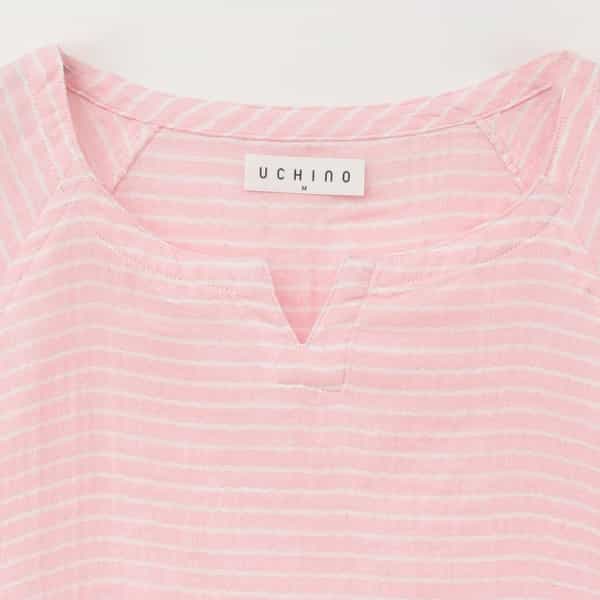 マシュマロガーゼ　ボーダーメンズＴシャツ