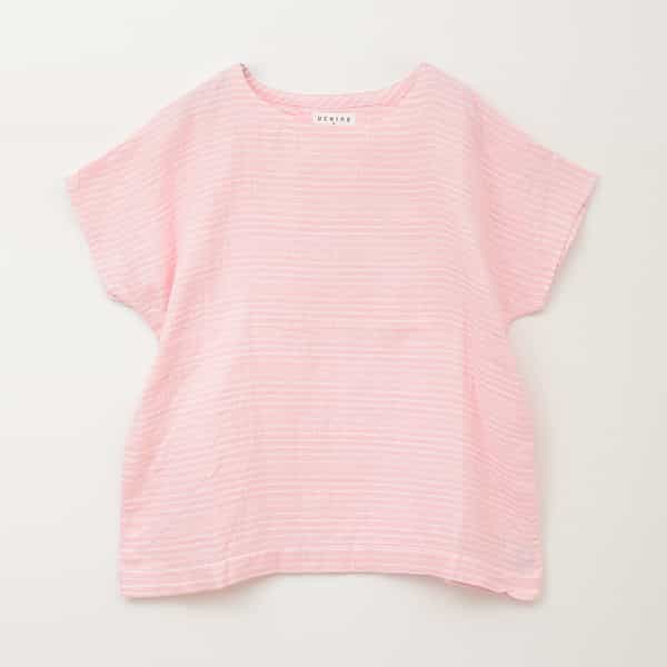 マシュマロガーゼ　ボーダーレディスＴシャツ