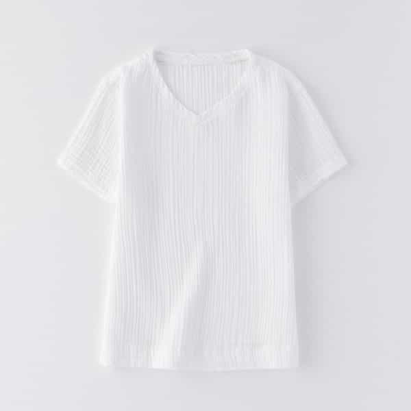 【値下げ】クレープガーゼベーシック半袖Tシャツ ユニセックス