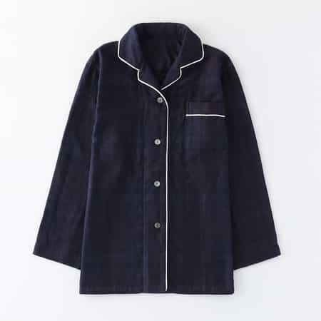 マシュマロガーゼ シースルーチェックレディスパジャマシャツ 上下別売