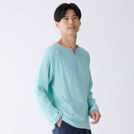 24年秋冬新色追加】マシュマロガーゼベーシック長袖Ｔシャツ ユニセックス（RTZ13780）-UCHINO-UCHINO Online Shop