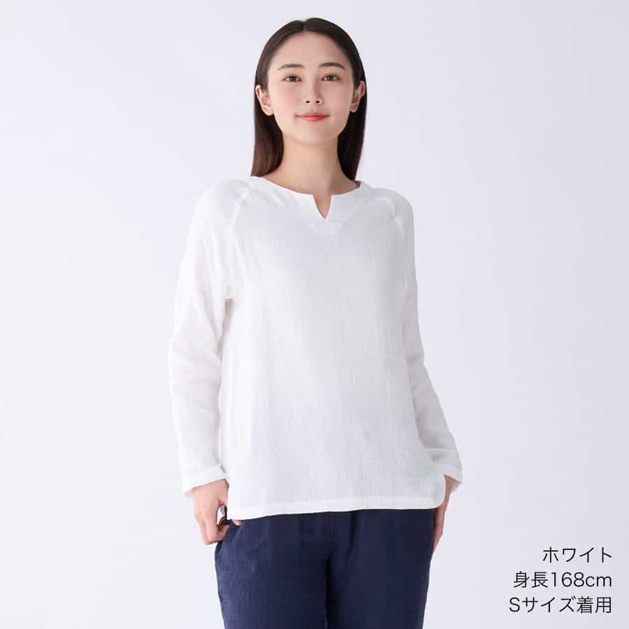 マシュマロガーゼベーシック長袖Tシャツ ユニセックス マシュマロガーゼベーシック長袖Tシャツ ユニセックス