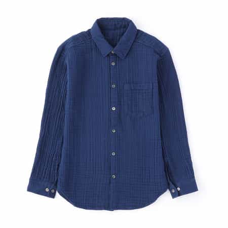 【値下げ】クレープガーゼベーシック長袖シャツ（ユニセックス）