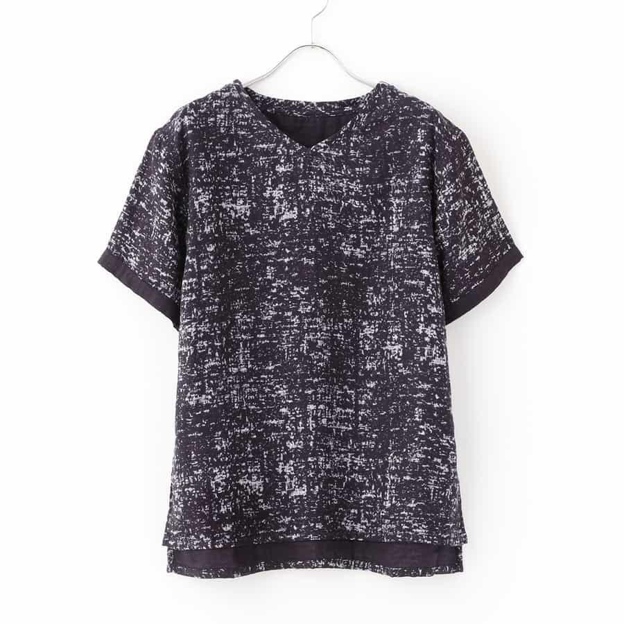 マシュマロガーゼ ミックスプリント メンズTシャツ（RTZ17790）-UCHINO-men（メンズ）-UCHINO Online Shop