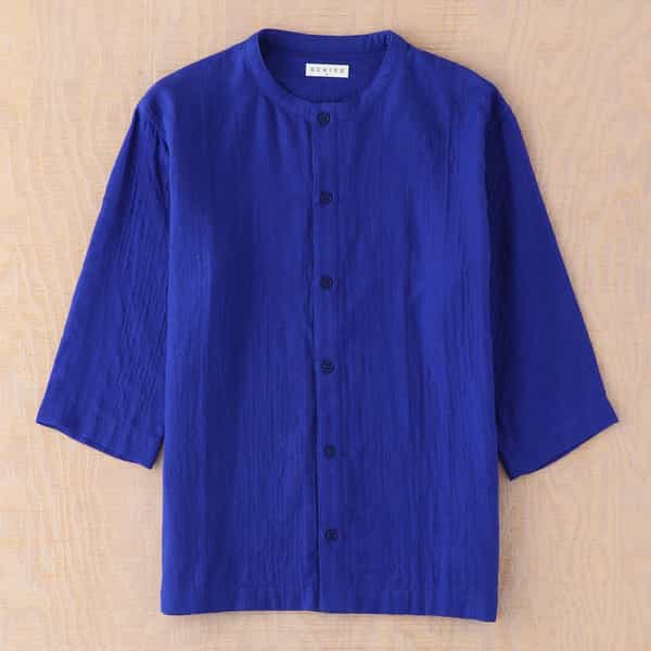 【再値下げ】マシュマロガーゼメンズ七分袖シャツ