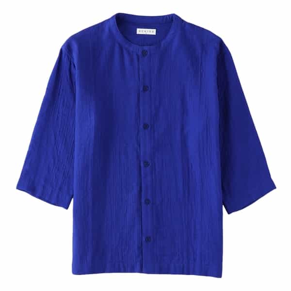 【再値下げ】マシュマロガーゼメンズ七分袖シャツ