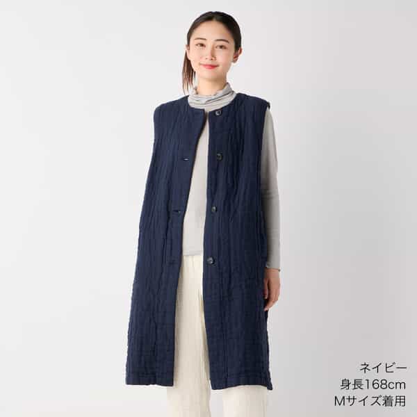 【再値下げ】マシュマロワッフルガーゼロングジレ