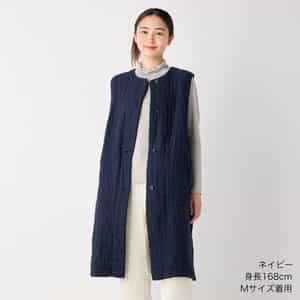 【再値下げ】マシュマロワッフルガーゼロングジレ