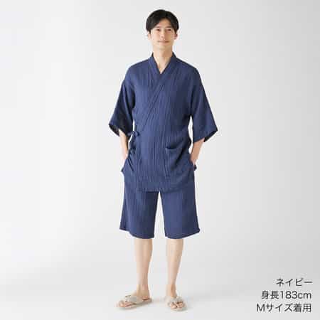 クレープガーゼ甚平