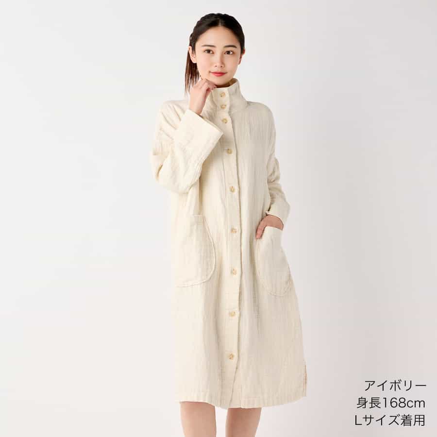 【値下げ】マシュマロワッフルガーゼライトコートワンピース