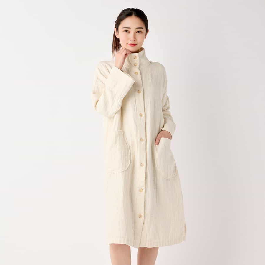 【値下げ】マシュマロワッフルガーゼライトコートワンピース