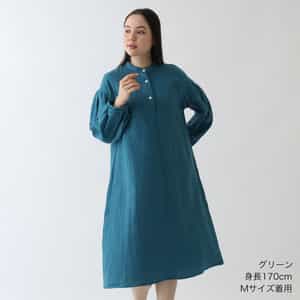 マシュマロガーゼ レディスハーフオープンワンピース