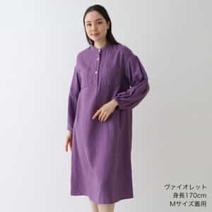 マシュマロガーゼ レディスハーフオープンワンピース