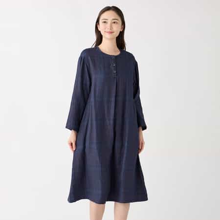 マシュマロガーゼレディースシースルーチェックワンピース