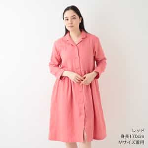 【値下げ】マシュマロガーゼ 前あき開襟ワンピース