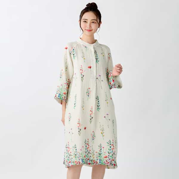 マシュマロガーゼブルームレディスワンピース