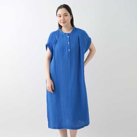クレープガーゼ ショルダータックワンピース（RWS24120）-UCHINO