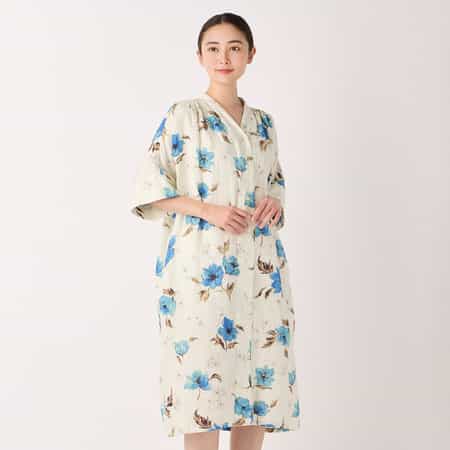 マシュマロガーゼフラワー前開きワンピース