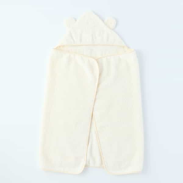 マシュマロパイルフード付きバスタオル