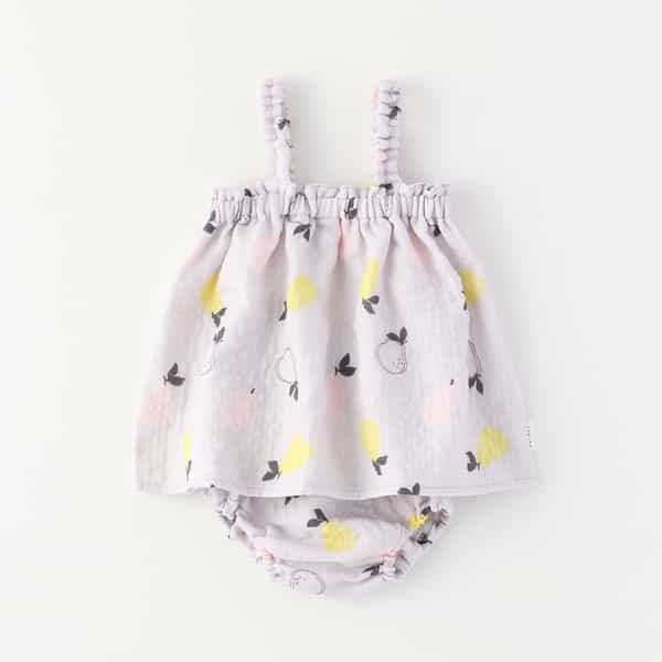 マシュマロガーゼベビードレスセット