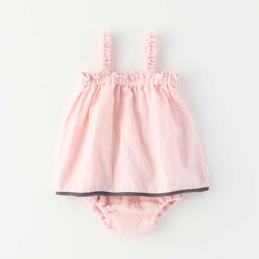 マシュマロガーゼベビードレスセット