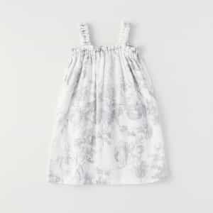 マシュマロガーゼ&パイルプラチナフラワーバスドレス(110cm)