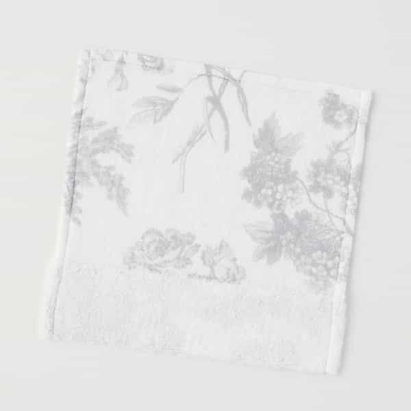 マシュマロガーゼ＆パイルプラチナフラワーハンカチ