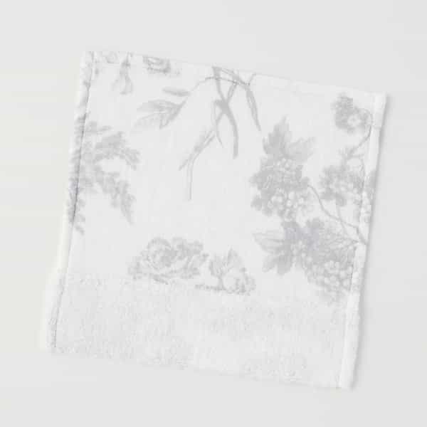 マシュマロガーゼ＆パイルプラチナフラワーハンカチ