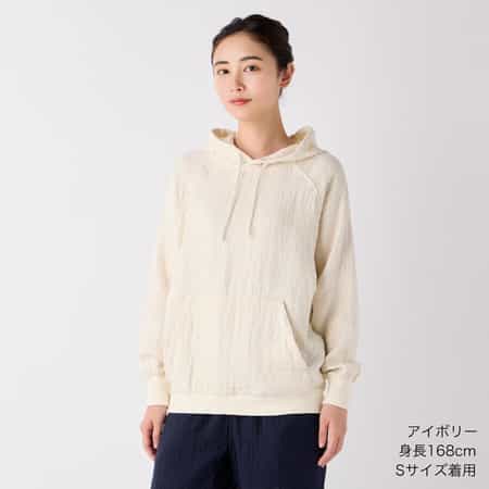 【値下げ】マシュマロワッフルガーゼライトフーディー ユニセックス