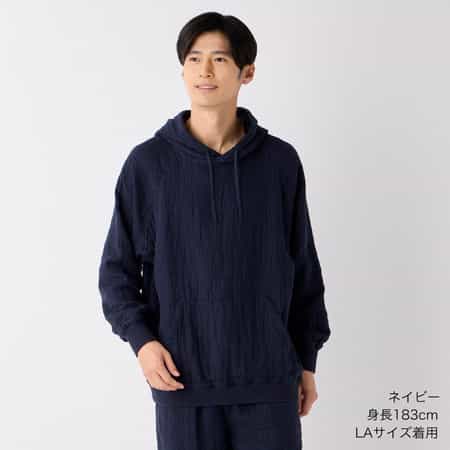 【値下げ】マシュマロワッフルガーゼライトフーディー ユニセックス