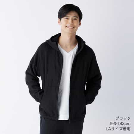 マシュマロガーゼ＆パイルジップフーディー ユニセックス