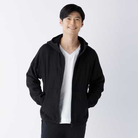 マシュマロガーゼ＆パイルジップフーディー ユニセックス