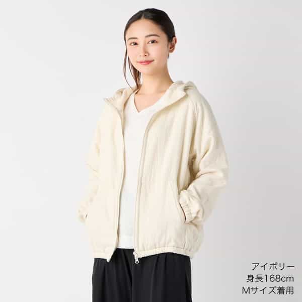 マシュマロガーゼ＆パイルジップフーディー ユニセックス