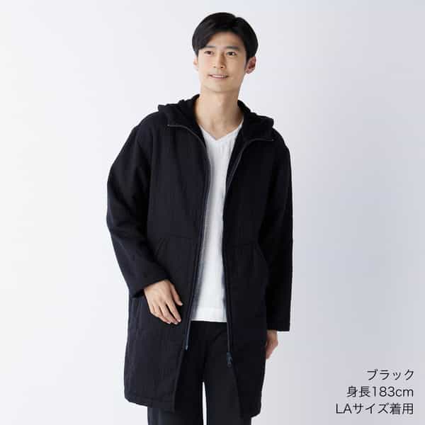 マシュマロガーゼ＆パイルロングフーディー ユニセックス