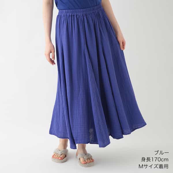 クレープガーゼ フレアスカート