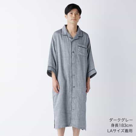 UCHINO 先染めマシュマロガーゼドルマンワンピース