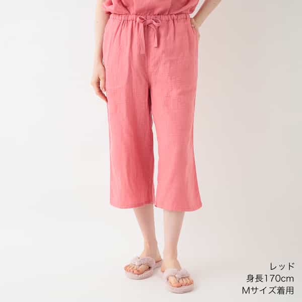 マシュマロガーゼ ベーシッククロップドパンツ
